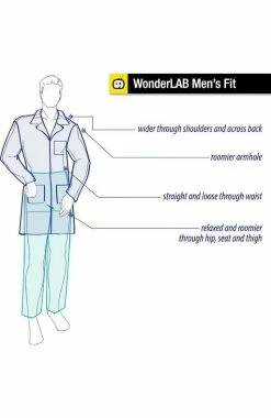 WonderWink Men's 31½" Consultation Lab Coat -clothings shop 7 wk 7102 650