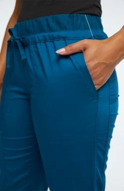 Cherokee Workwear Women's Drawstring Tapered Leg Scrub Pant -clothings shop 9 ck ww105 650